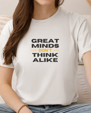 Great Minds Don't Think Alike Tee-Neurodiversity, ADHD & Autism Awareness & Acceptance T-Shirt by Daily Bloom