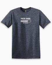ADHD Focus Mode Buffering Tee-Heather Navy-Neurodiversity, ADHD & Autism Awareness & Acceptance T-Shirt by Daily Bloom