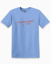 Overstimulated Club Tee-Carolina Blue-Neurodiversity, ADHD & Autism Awareness & Acceptance T-Shirt by Daily Bloom
