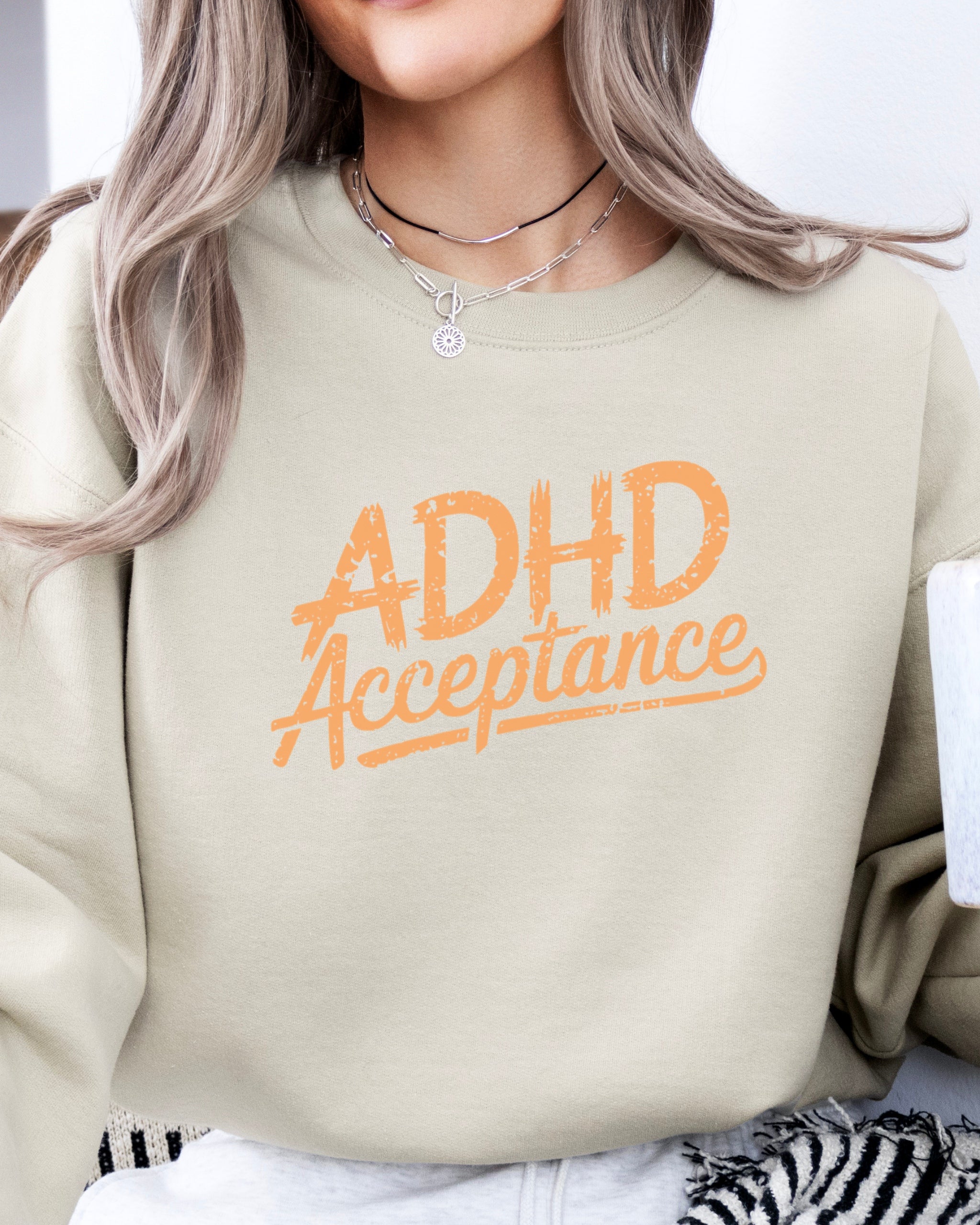 ADHD Acceptance Grunge Style Sweatshirt