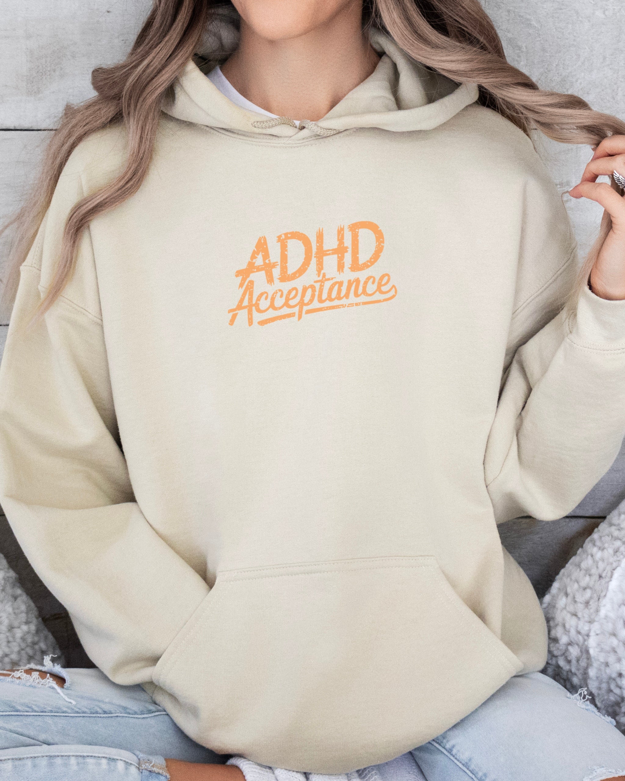 ADHD Acceptance Grunge Style Hoodie