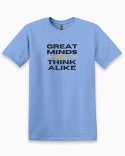 Great Minds Don't Think Alike Tee-Carolina Blue-Neurodiversity, ADHD & Autism Awareness & Acceptance T-Shirt by Daily Bloom