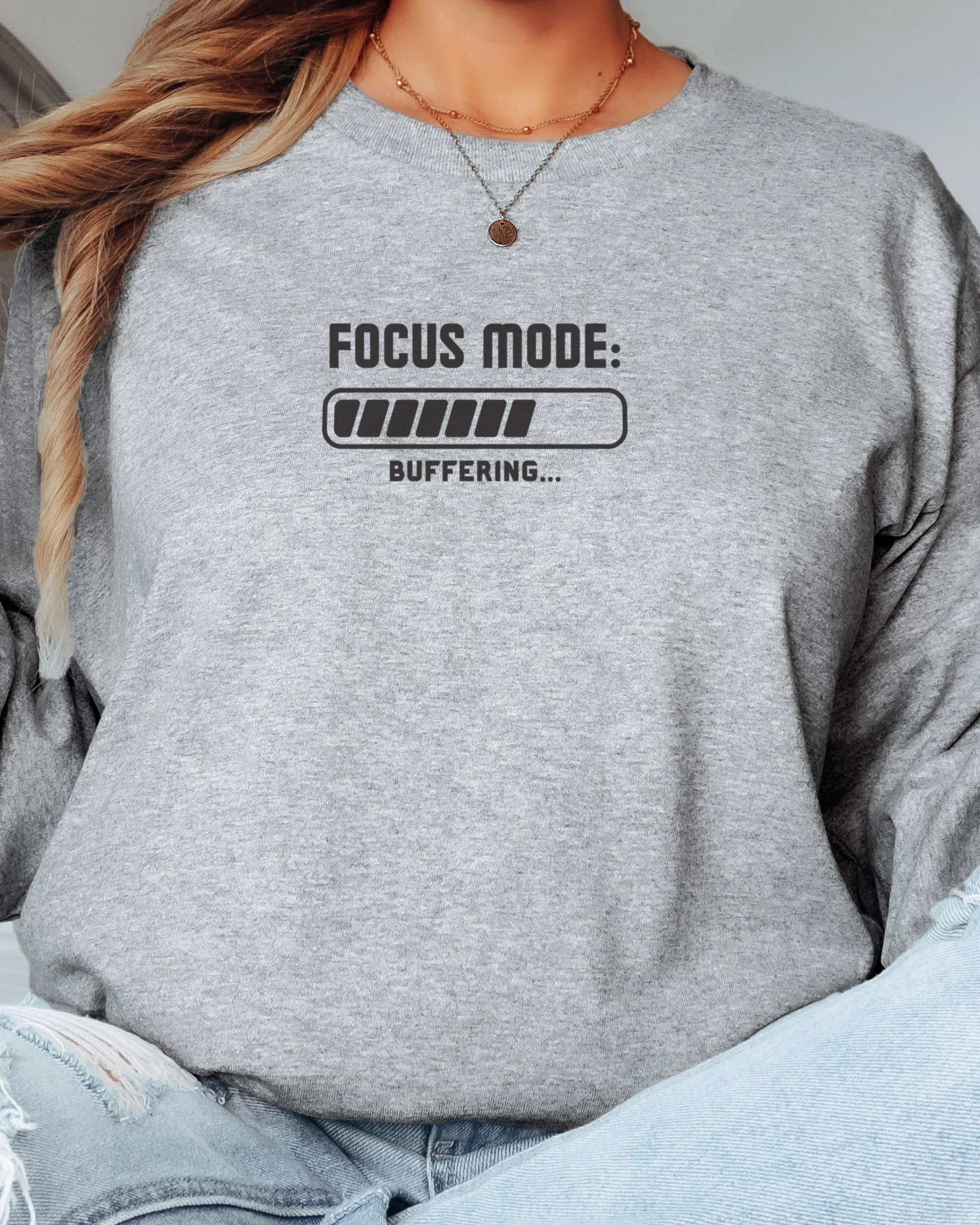 ADHD Focus Mode Buffering Long Sleeve T-Shirt