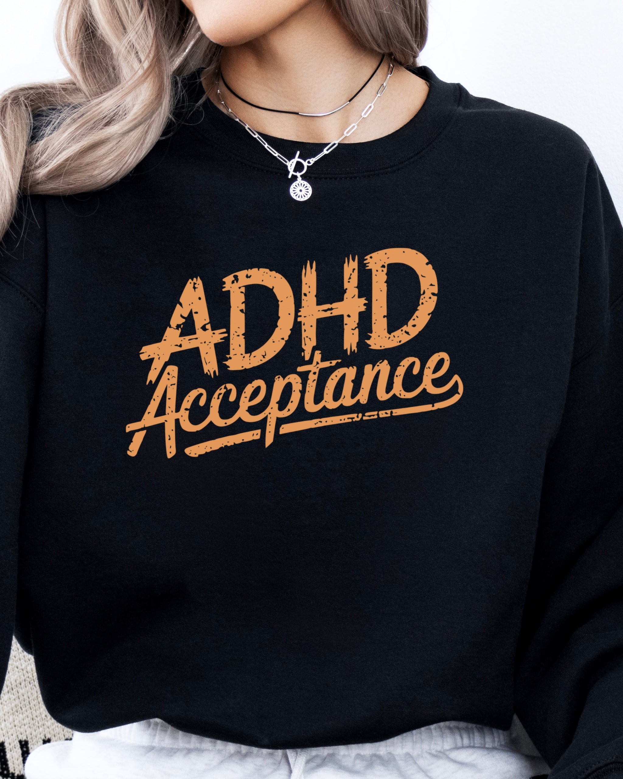 ADHD Acceptance Grunge Style Sweatshirt