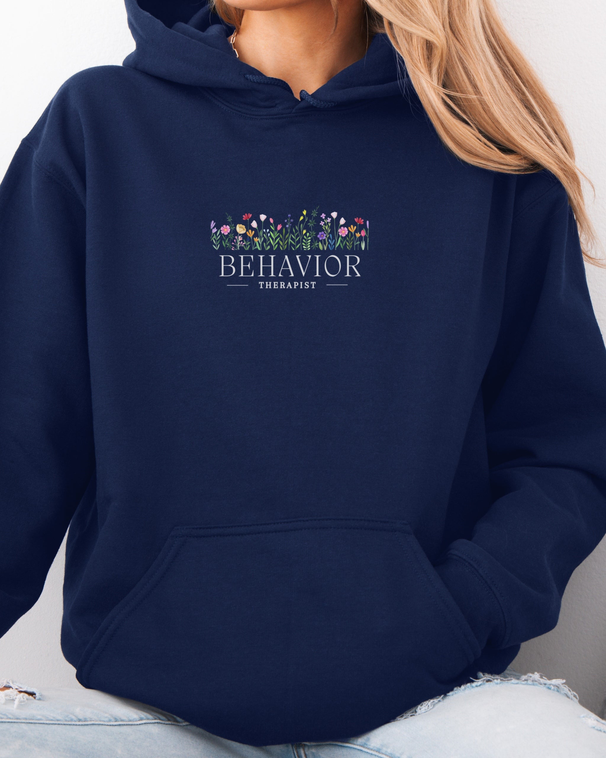 Behavior Therapist Floral Hoodie