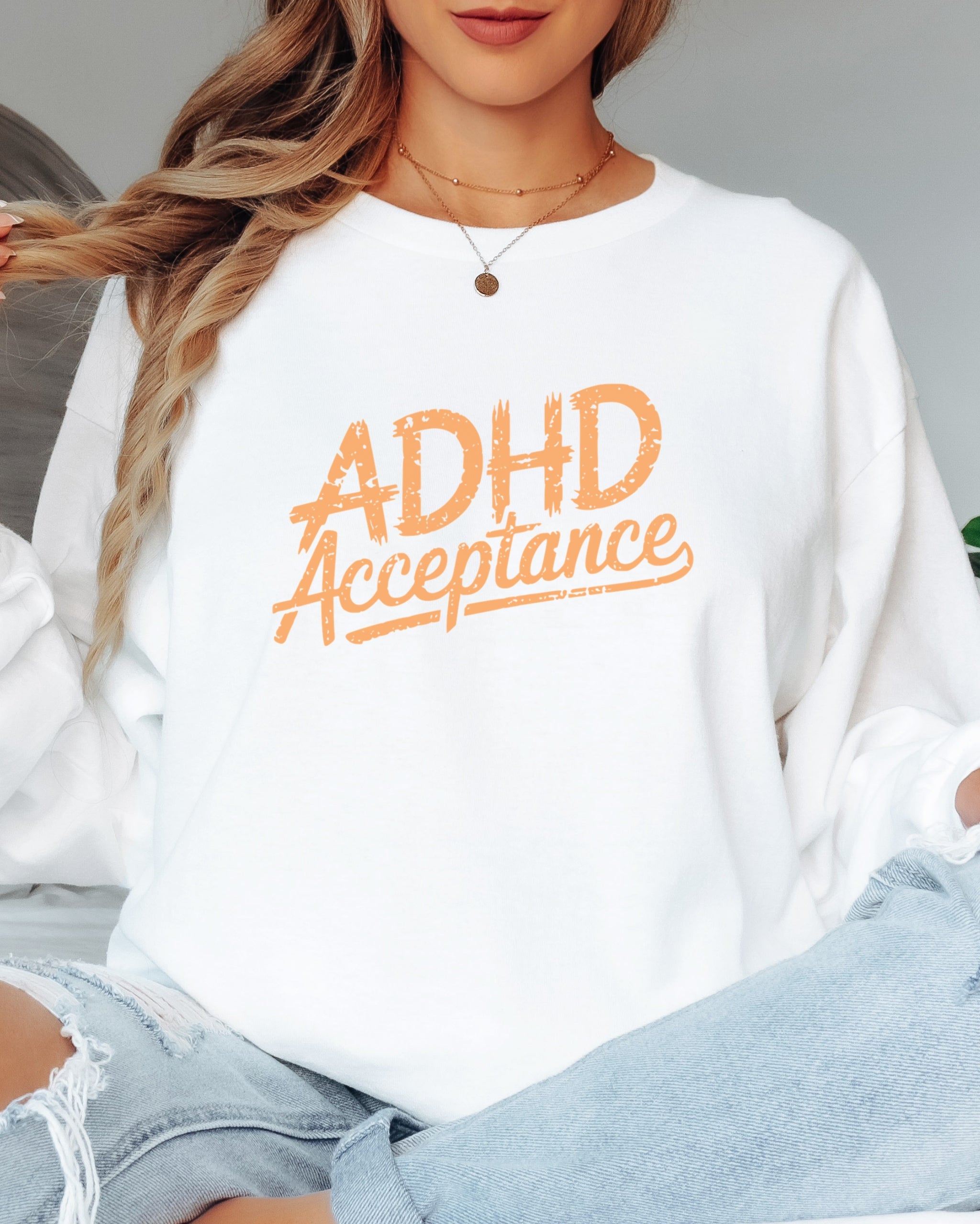 ADHD Acceptance Grunge Style Long Sleeve T-Shirt