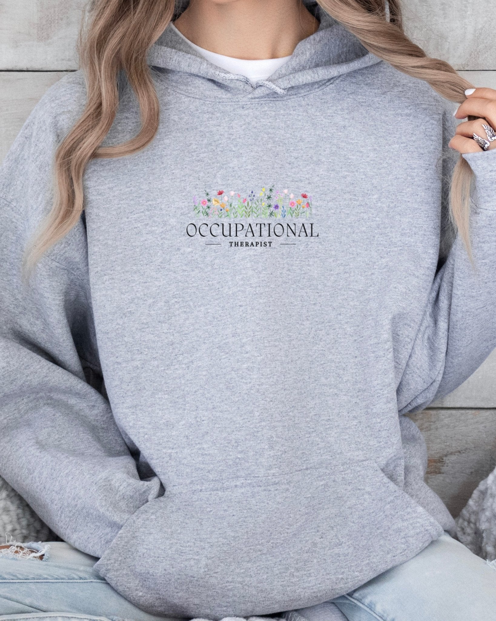 Autism Hoodie - Occupational Therapist Floral Hoodie - Daily Bloom