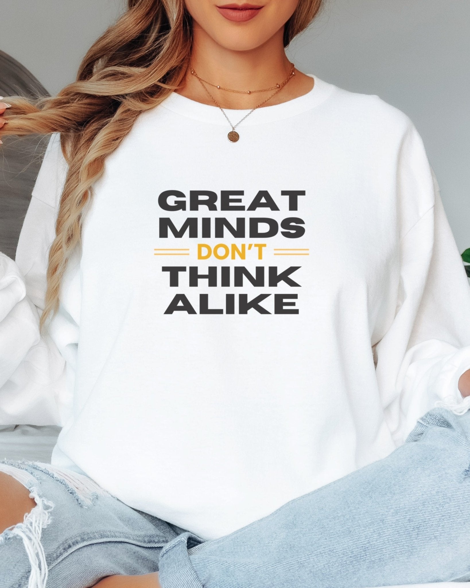 Autism Long - sleeve - Great Minds Don't Think Alike Long Sleeve T-Shirt - Daily Bloom