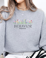 Behavior Therapist Floral Sweatshirt