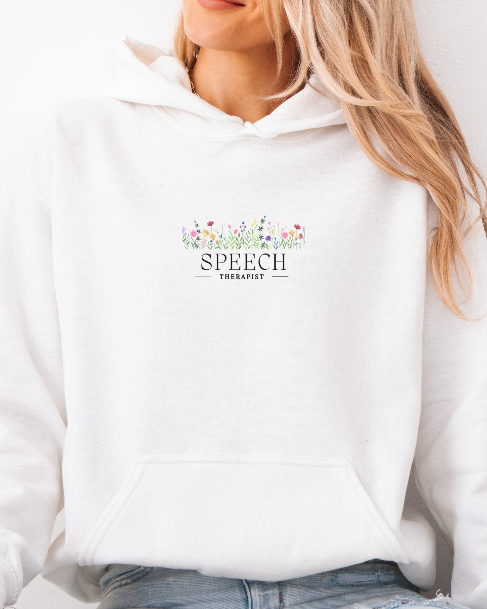 Autism Hoodie - Speech Therapist Floral Hoodie - Daily Bloom