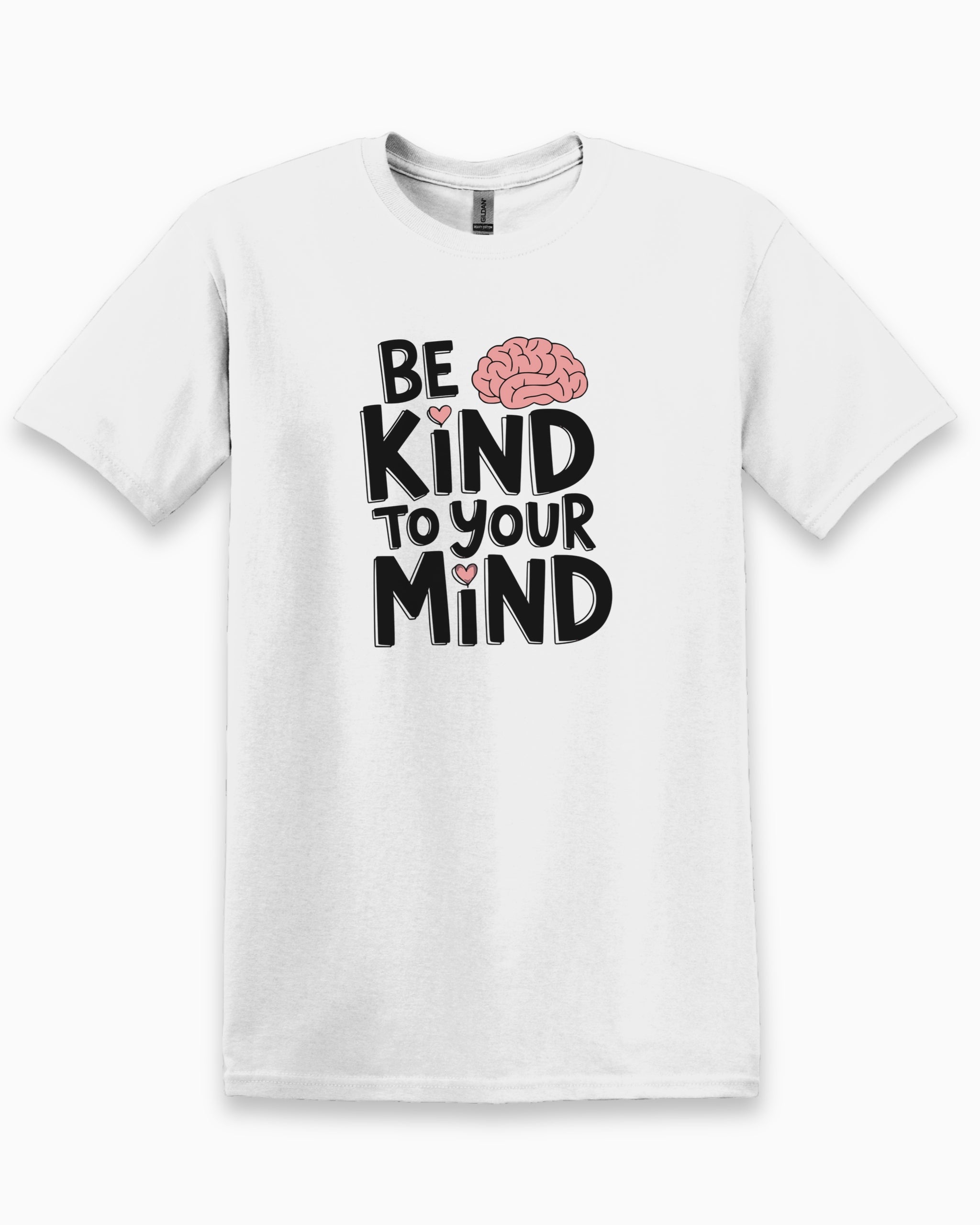 Be Kind to Your Mind Tee-White-Neurodiversity, ADHD & Autism Awareness & Acceptance T-Shirt by Daily Bloom