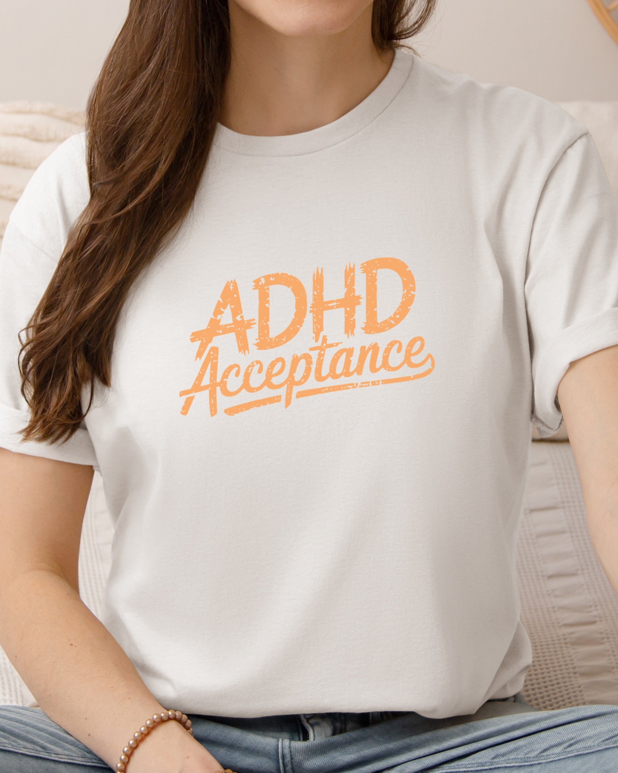 ADHD Acceptance Grunge Style Tee-Neurodiversity, ADHD & Autism Awareness & Acceptance T-Shirt by Daily Bloom