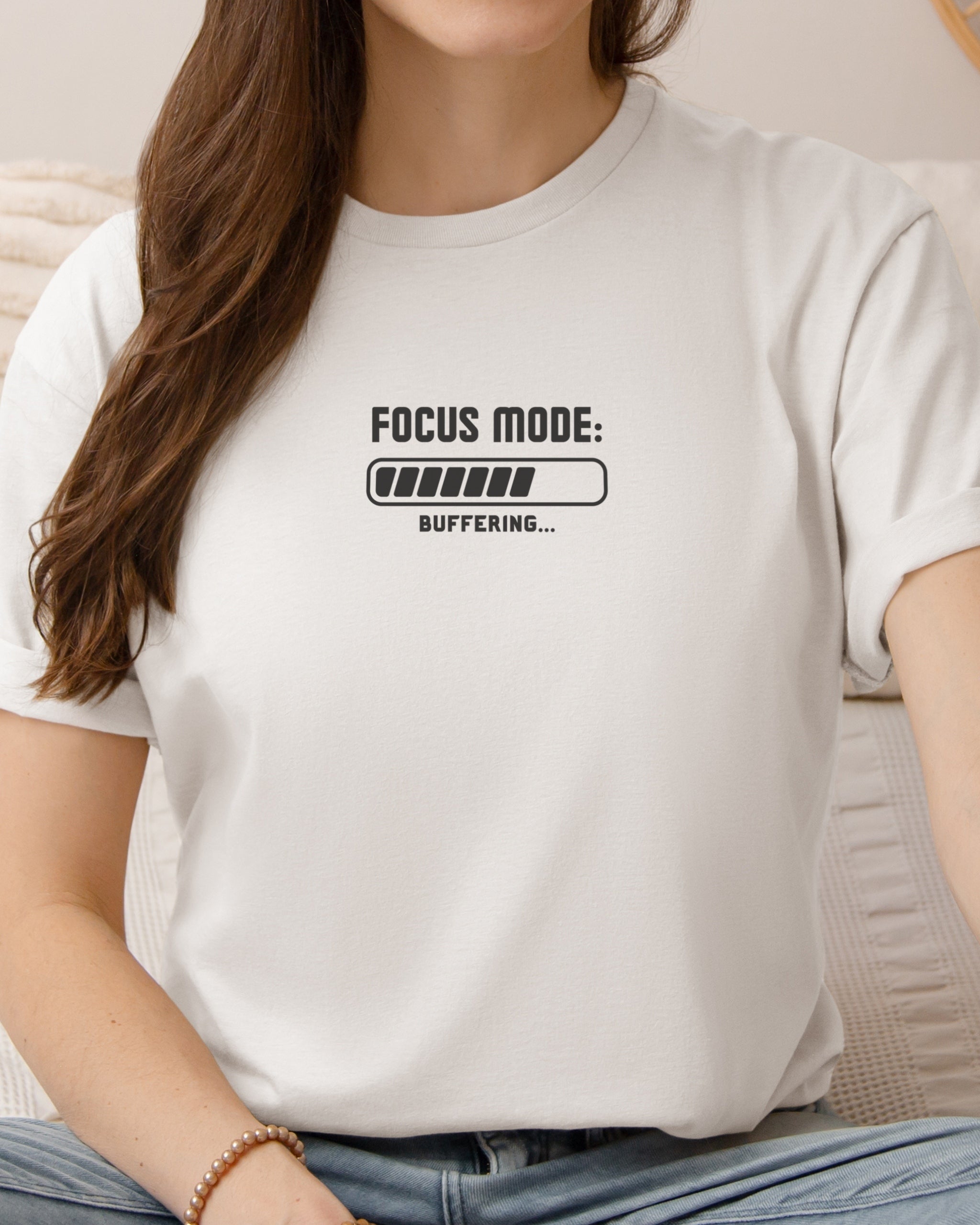 ADHD Focus Mode Buffering Tee-Neurodiversity, ADHD & Autism Awareness & Acceptance T-Shirt by Daily Bloom