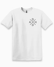 ADHD Cross Tee-White-Neurodiversity, ADHD & Autism Awareness & Acceptance T-Shirt by Daily Bloom