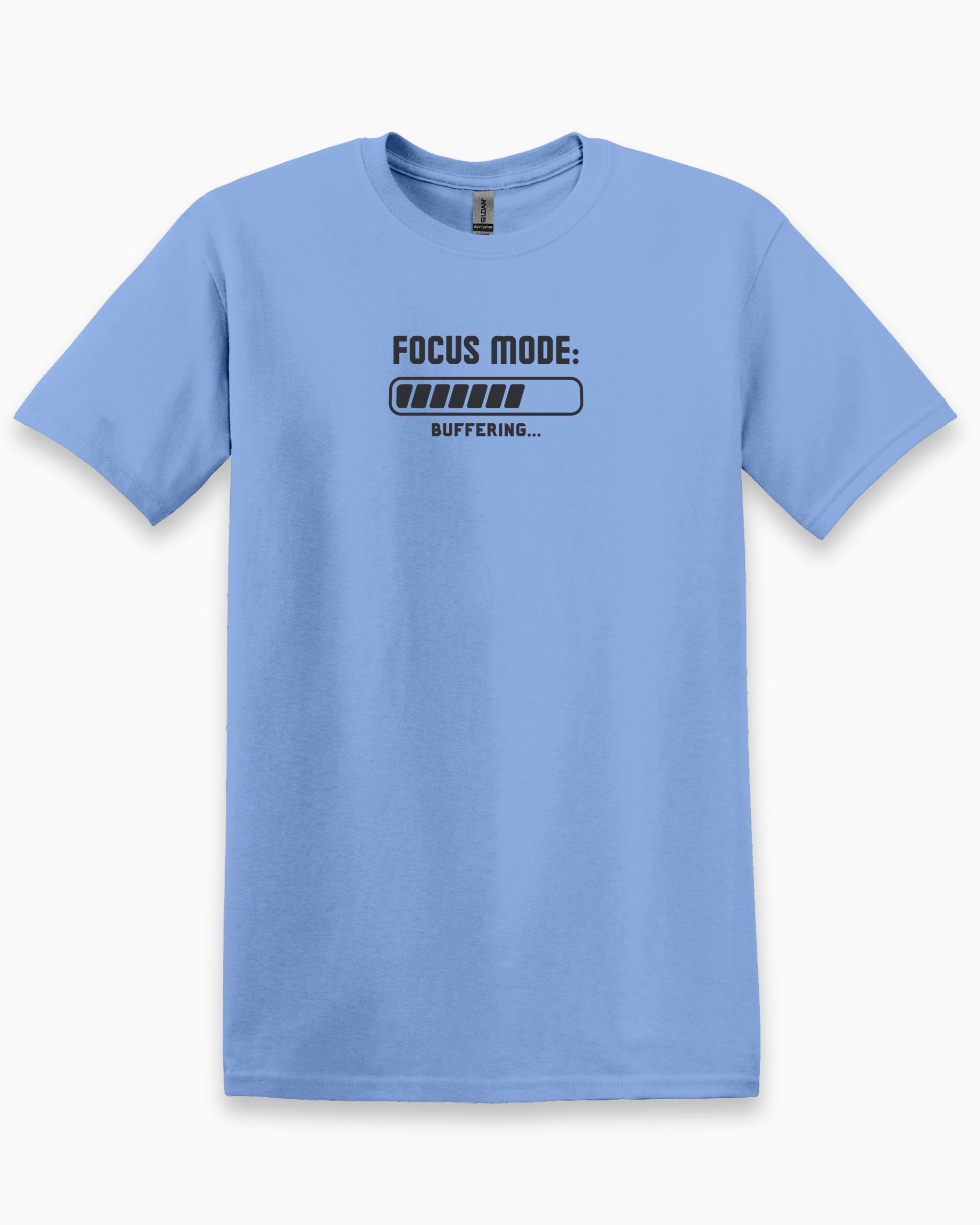 ADHD Focus Mode Buffering Tee-Carolina Blue-Neurodiversity, ADHD & Autism Awareness & Acceptance T-Shirt by Daily Bloom