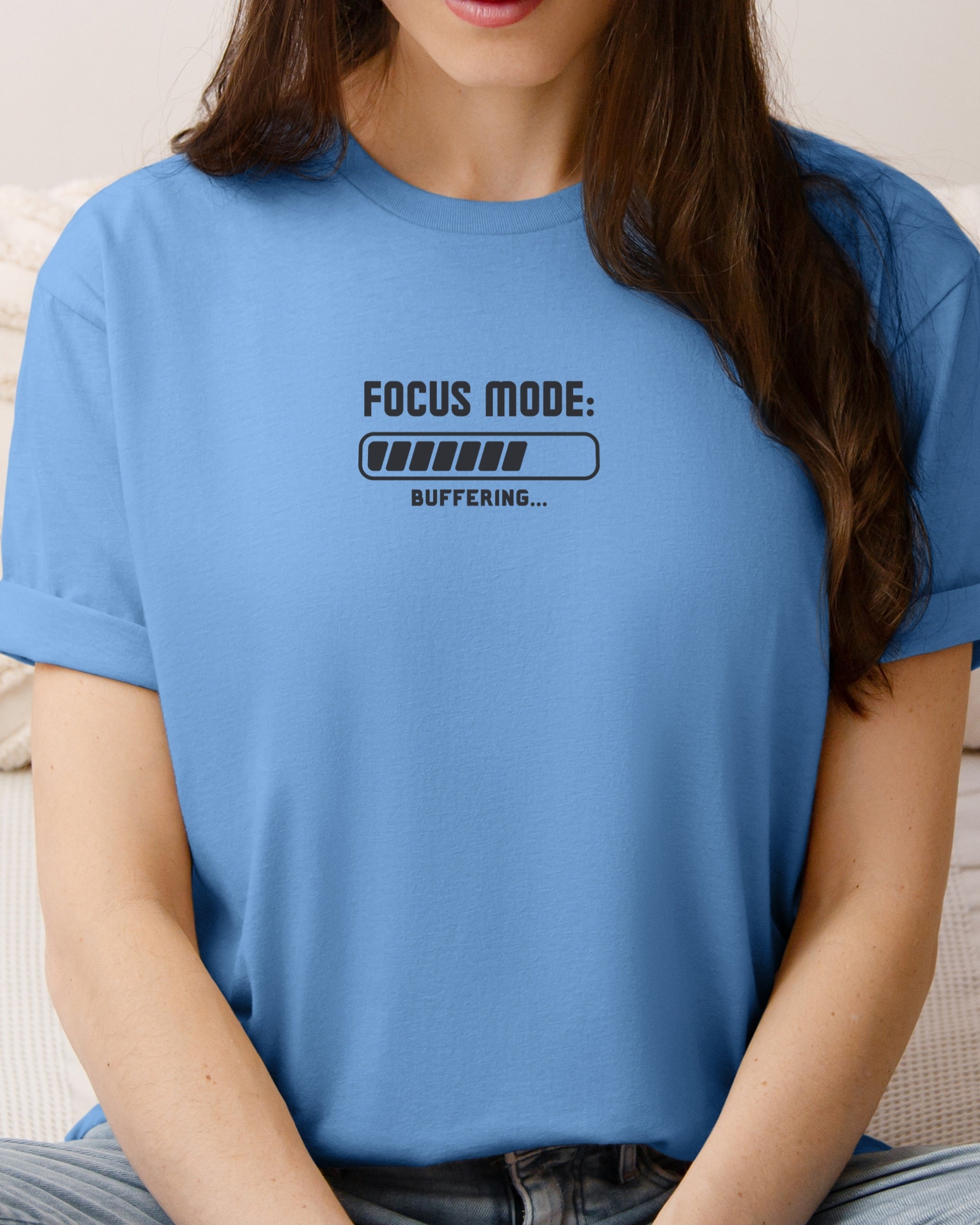 ADHD Focus Mode Buffering Tee-Neurodiversity, ADHD & Autism Awareness & Acceptance T-Shirt by Daily Bloom