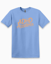 ADHD Acceptance Grunge Style Tee-Carolina Blue-Neurodiversity, ADHD & Autism Awareness & Acceptance T-Shirt by Daily Bloom