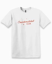 Overstimulated Club Tee-White-Neurodiversity, ADHD & Autism Awareness & Acceptance T-Shirt by Daily Bloom