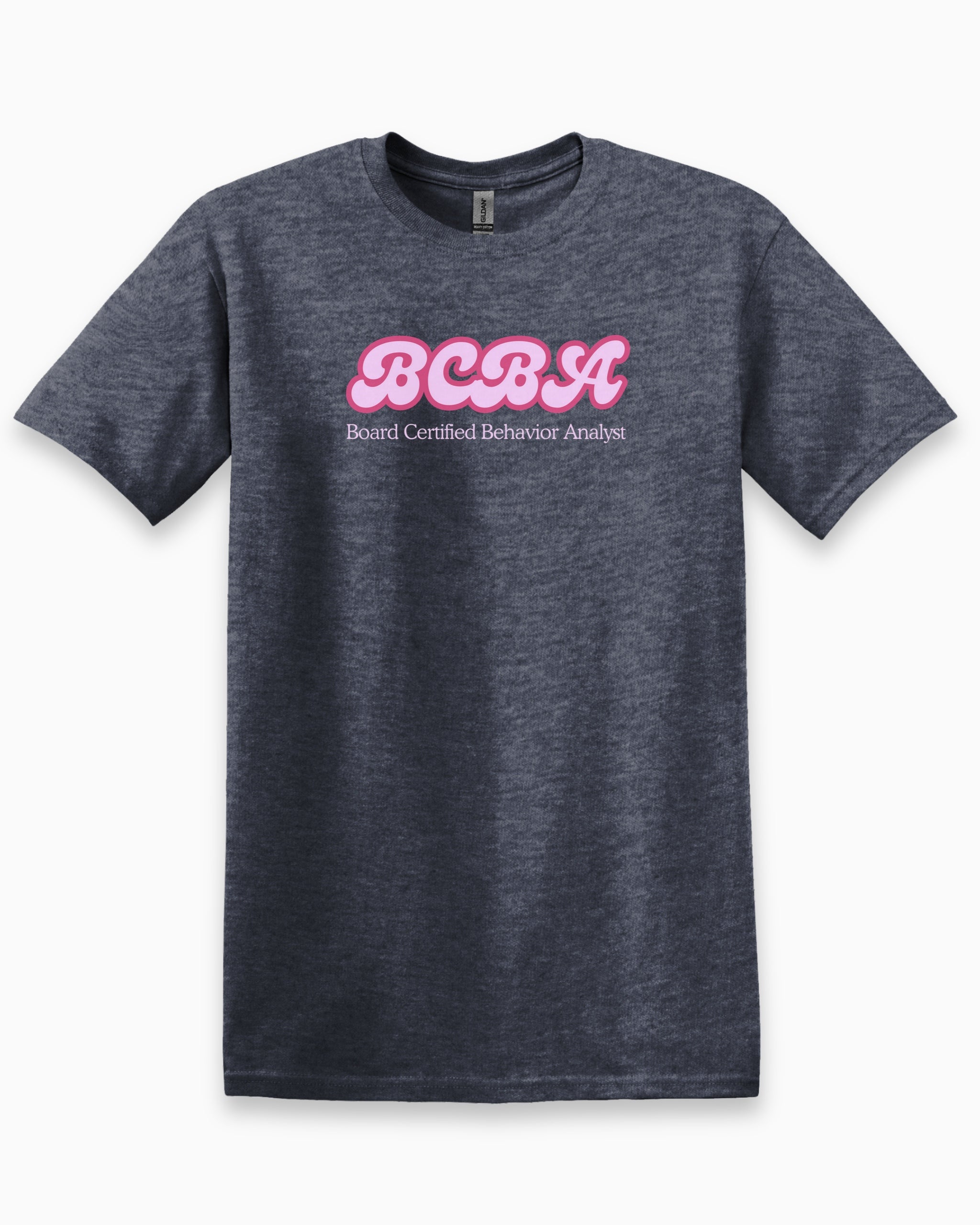 BCBA Groovy Tee-Heather Navy-Neurodiversity, ADHD & Autism Awareness & Acceptance T-Shirt by Daily Bloom