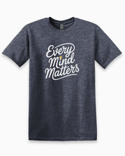 Every Mind Matters Tee-Heather Navy-Neurodiversity, ADHD & Autism Awareness & Acceptance T-Shirt by Daily Bloom
