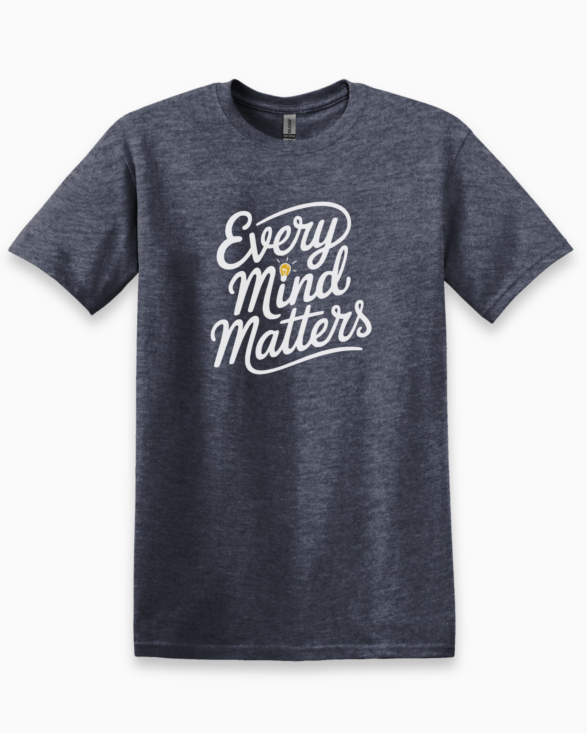 Every Mind Matters Tee-Heather Navy-Neurodiversity, ADHD & Autism Awareness & Acceptance T-Shirt by Daily Bloom