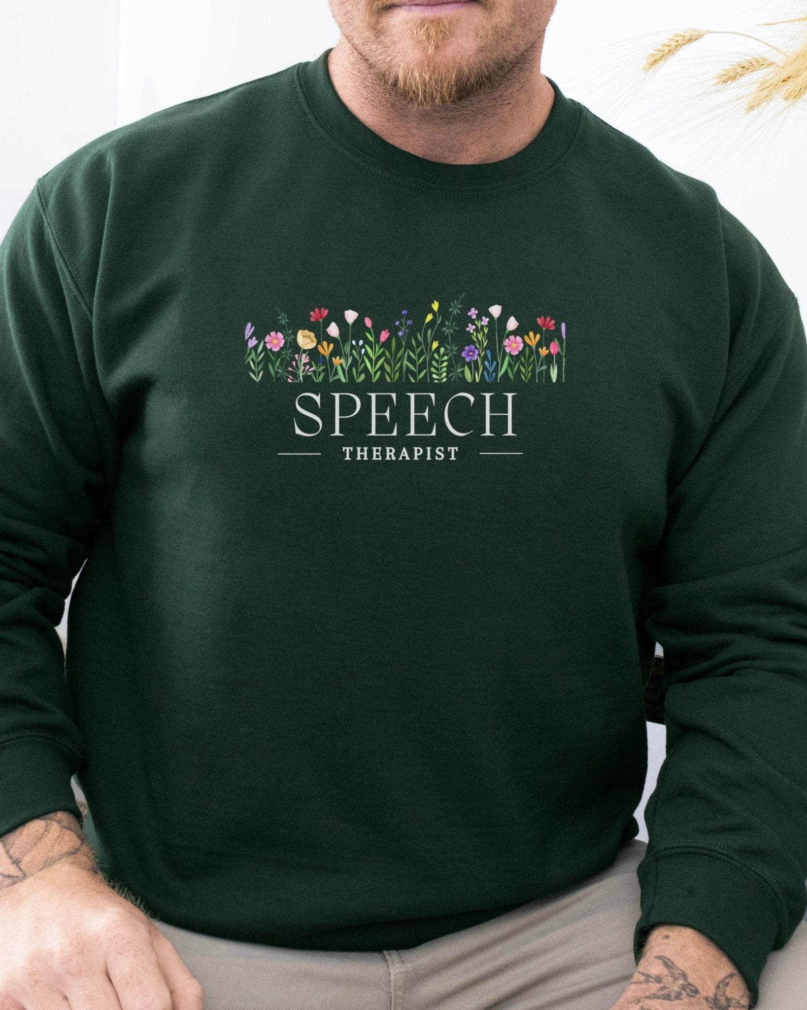 Autism Sweatshirt - Speech Therapist Floral Sweatshirt - Daily Bloom