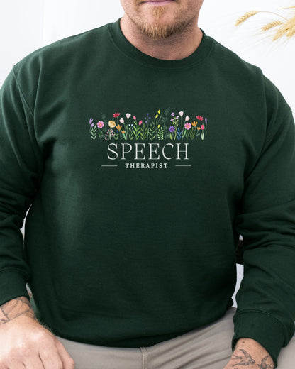 Speech Therapist Floral Sweatshirt