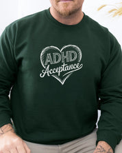 ADHD Acceptance Love Heart Sketch Sweatshirt