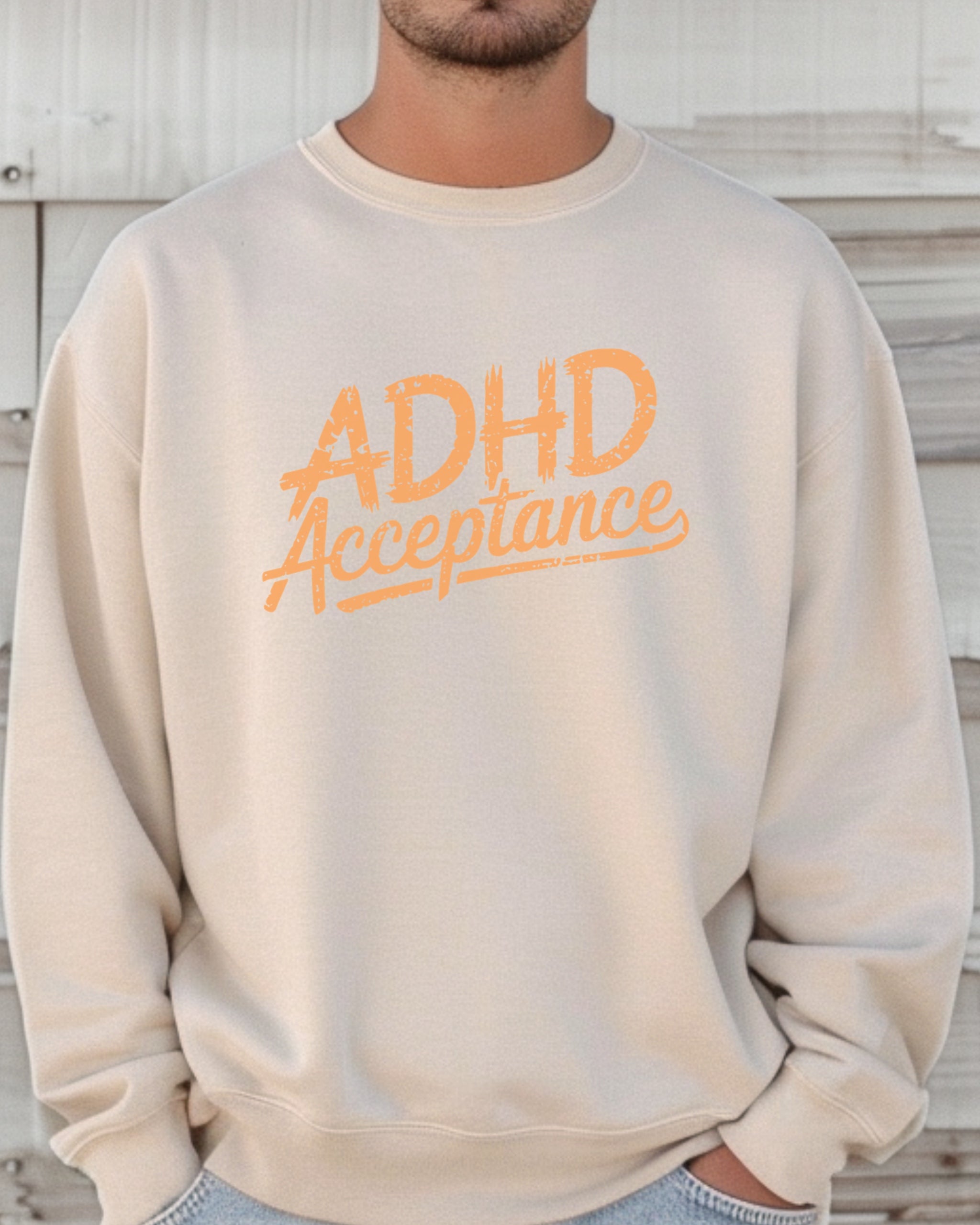 ADHD Acceptance Grunge Style Sweatshirt