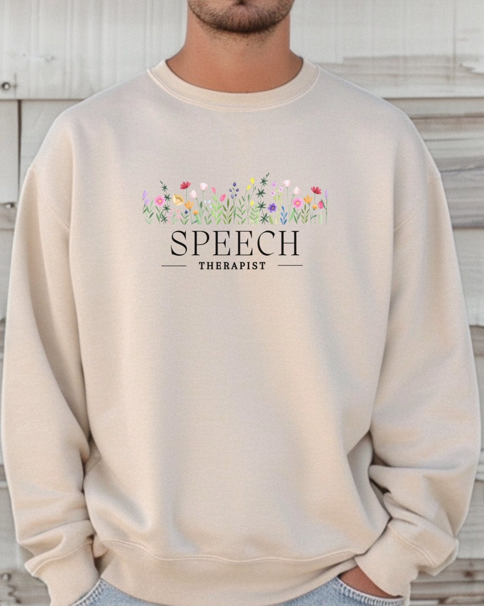 Autism Sweatshirt - Speech Therapist Floral Sweatshirt - Daily Bloom