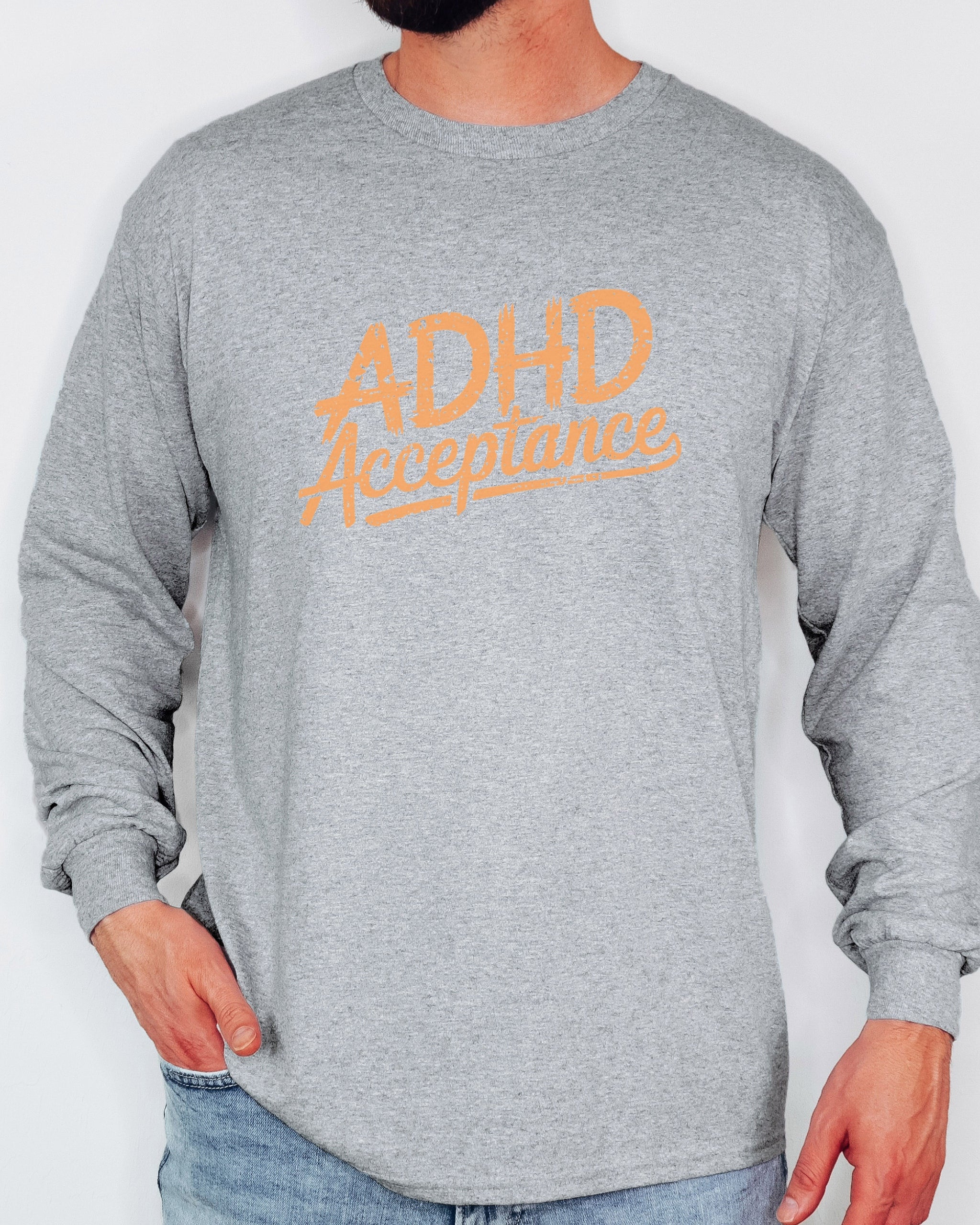 ADHD Acceptance Grunge Style Long Sleeve T-Shirt