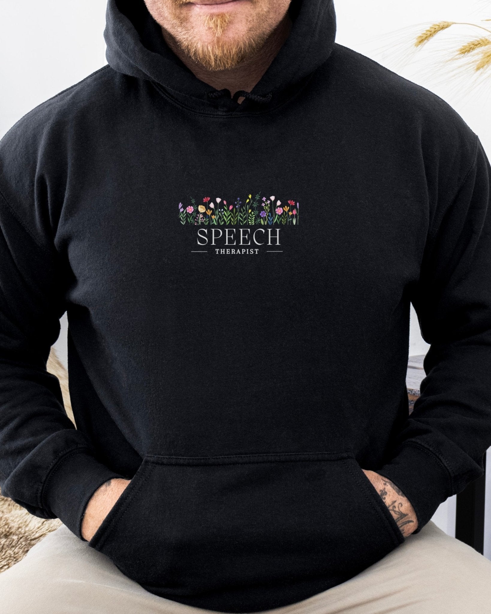 Autism Hoodie - Speech Therapist Floral Hoodie - Daily Bloom