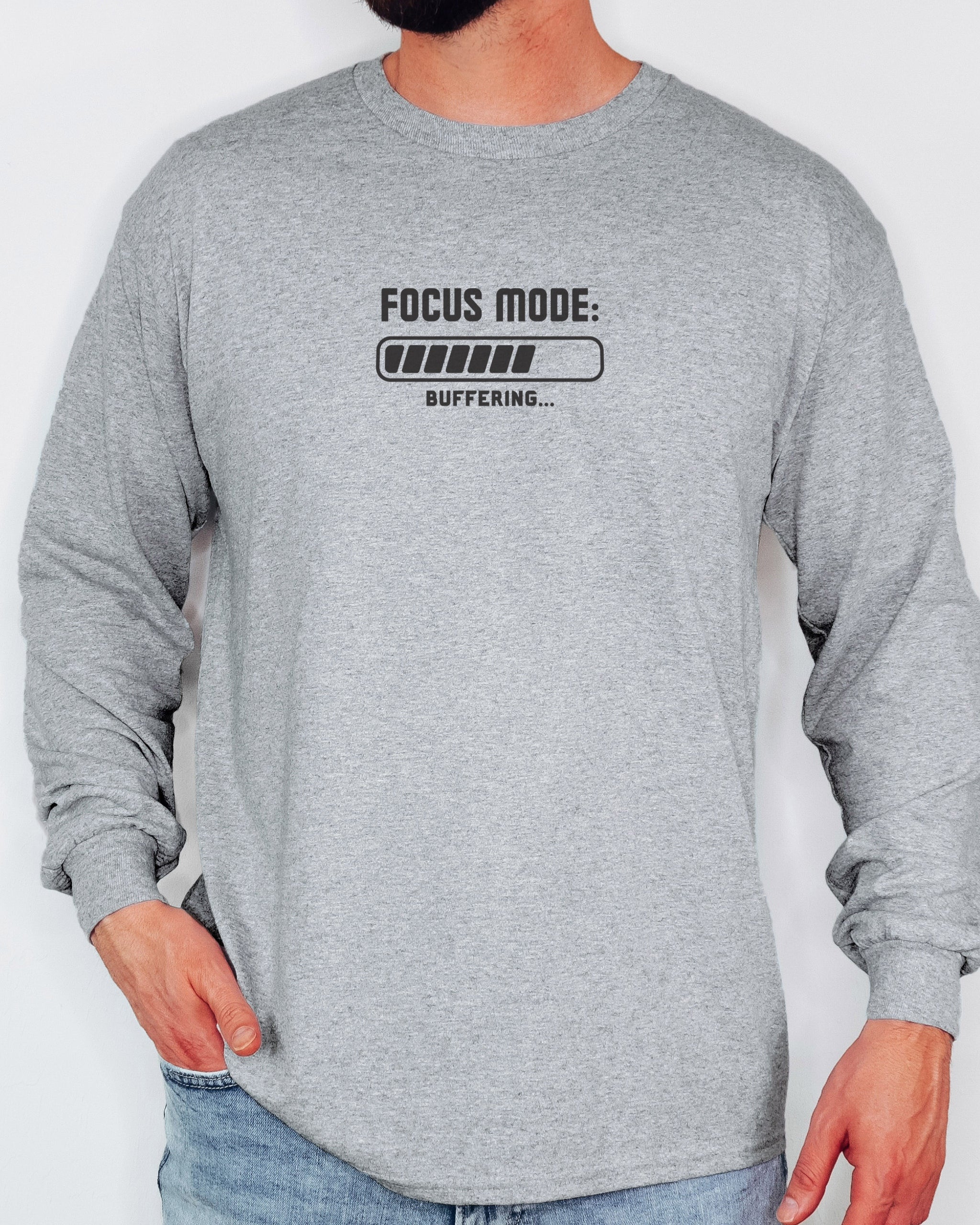 ADHD Focus Mode Buffering Long Sleeve T-Shirt