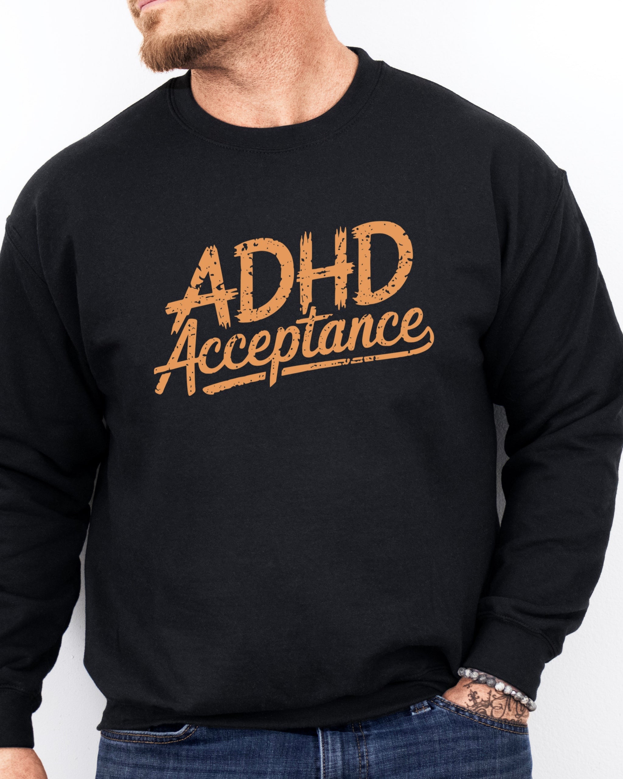 ADHD Acceptance Grunge Style Sweatshirt