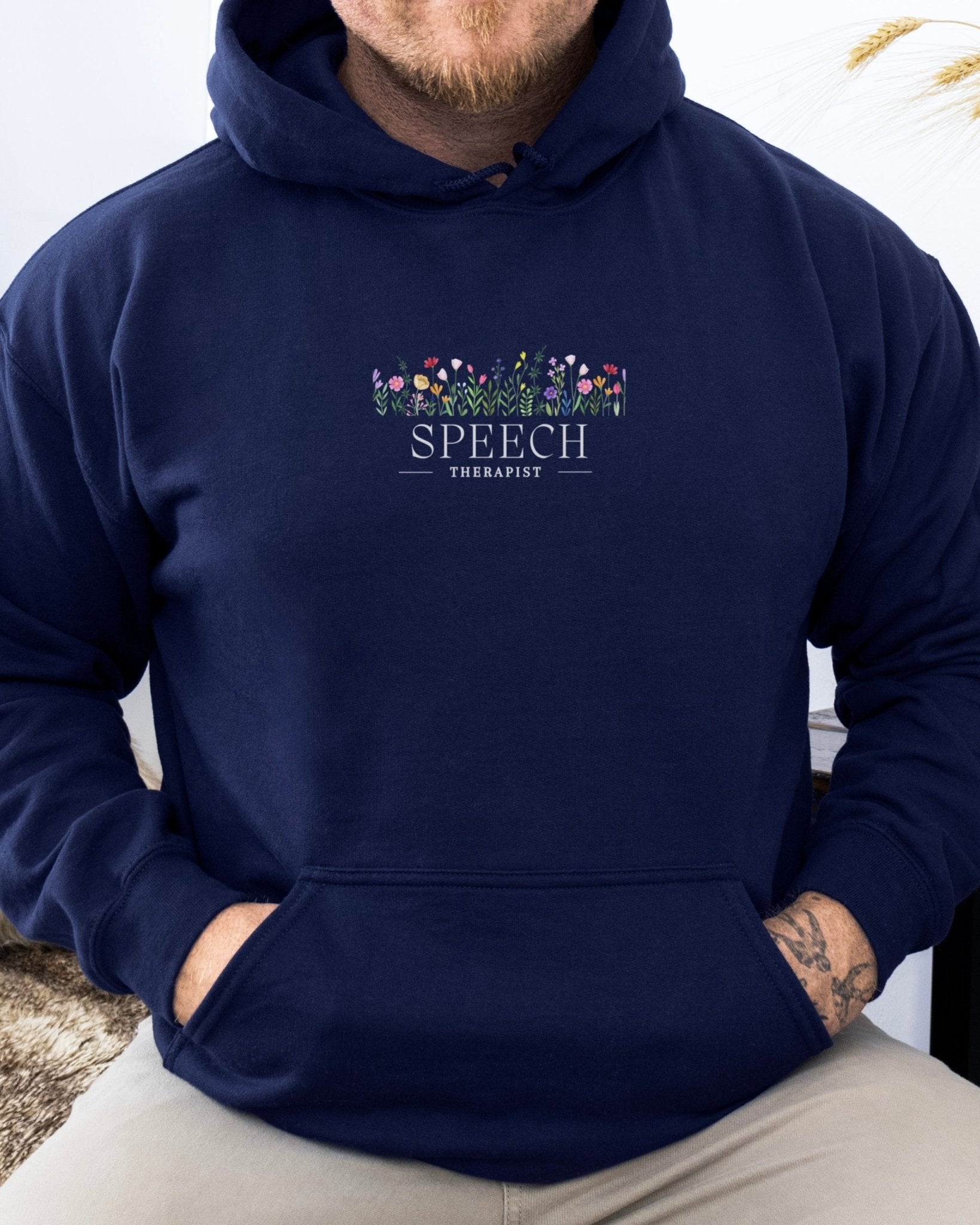 Autism Hoodie - Speech Therapist Floral Hoodie - Daily Bloom