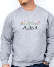 Speech Therapist Floral Sweatshirt