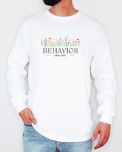 Behavior Analyst Floral Long Sleeve T-Shirt