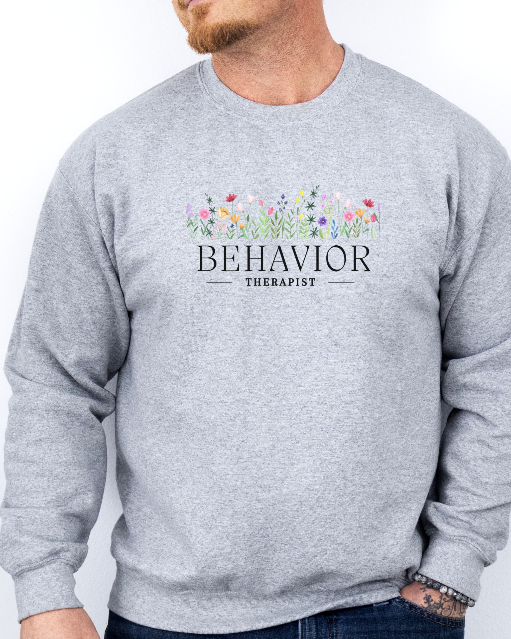 Behavior Therapist Floral Sweatshirt