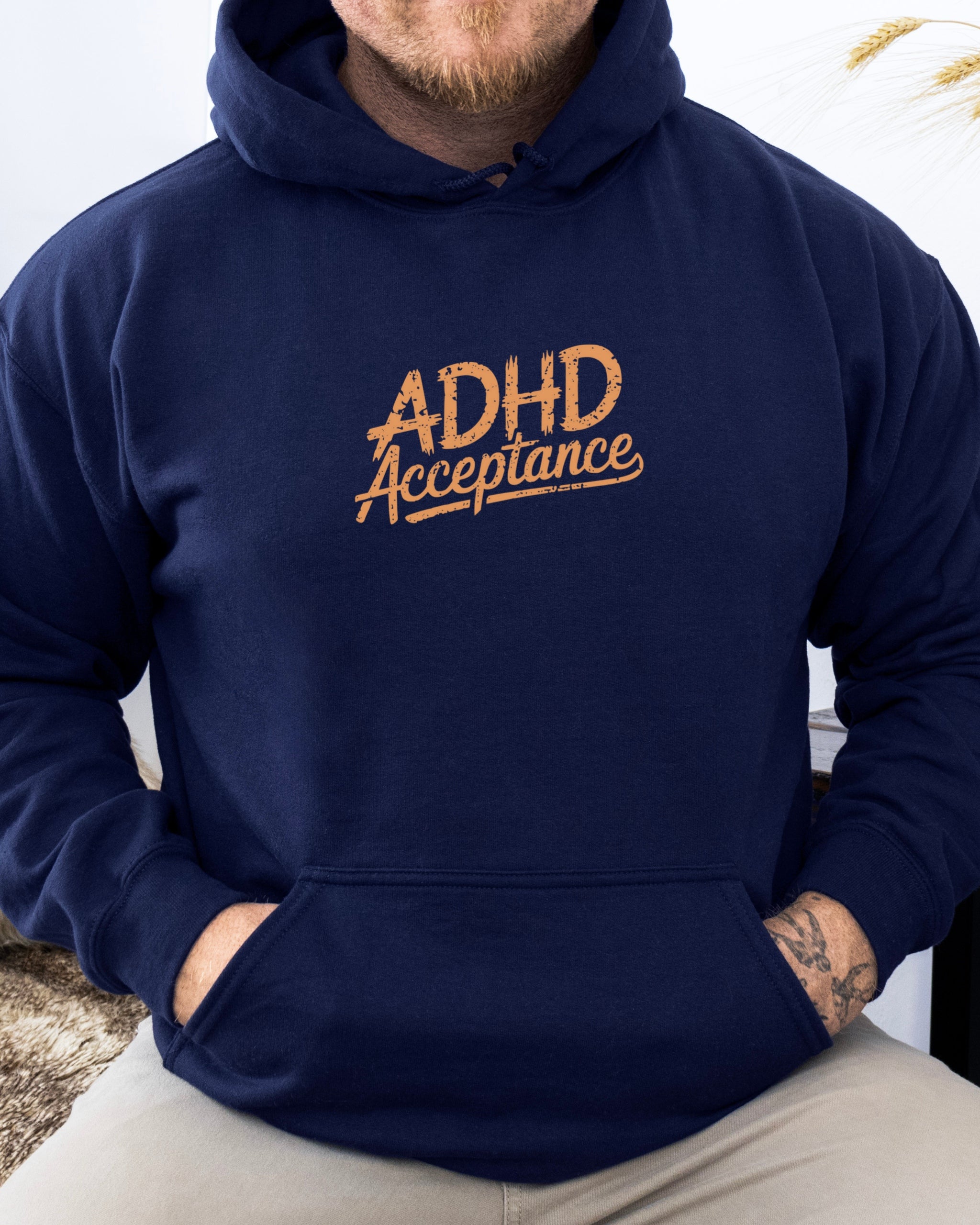 ADHD Acceptance Grunge Style Hoodie