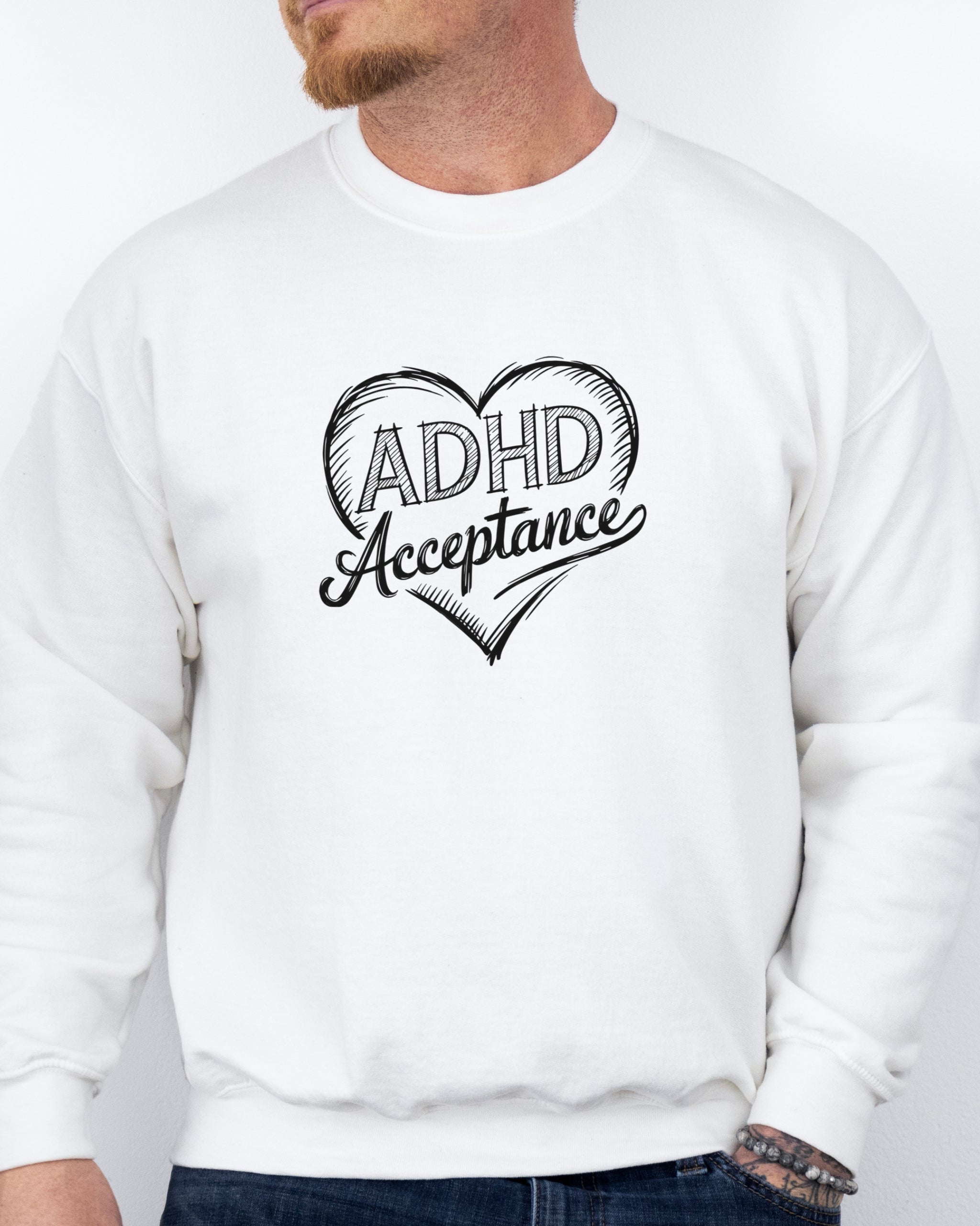 ADHD Acceptance Love Heart Sketch Sweatshirt