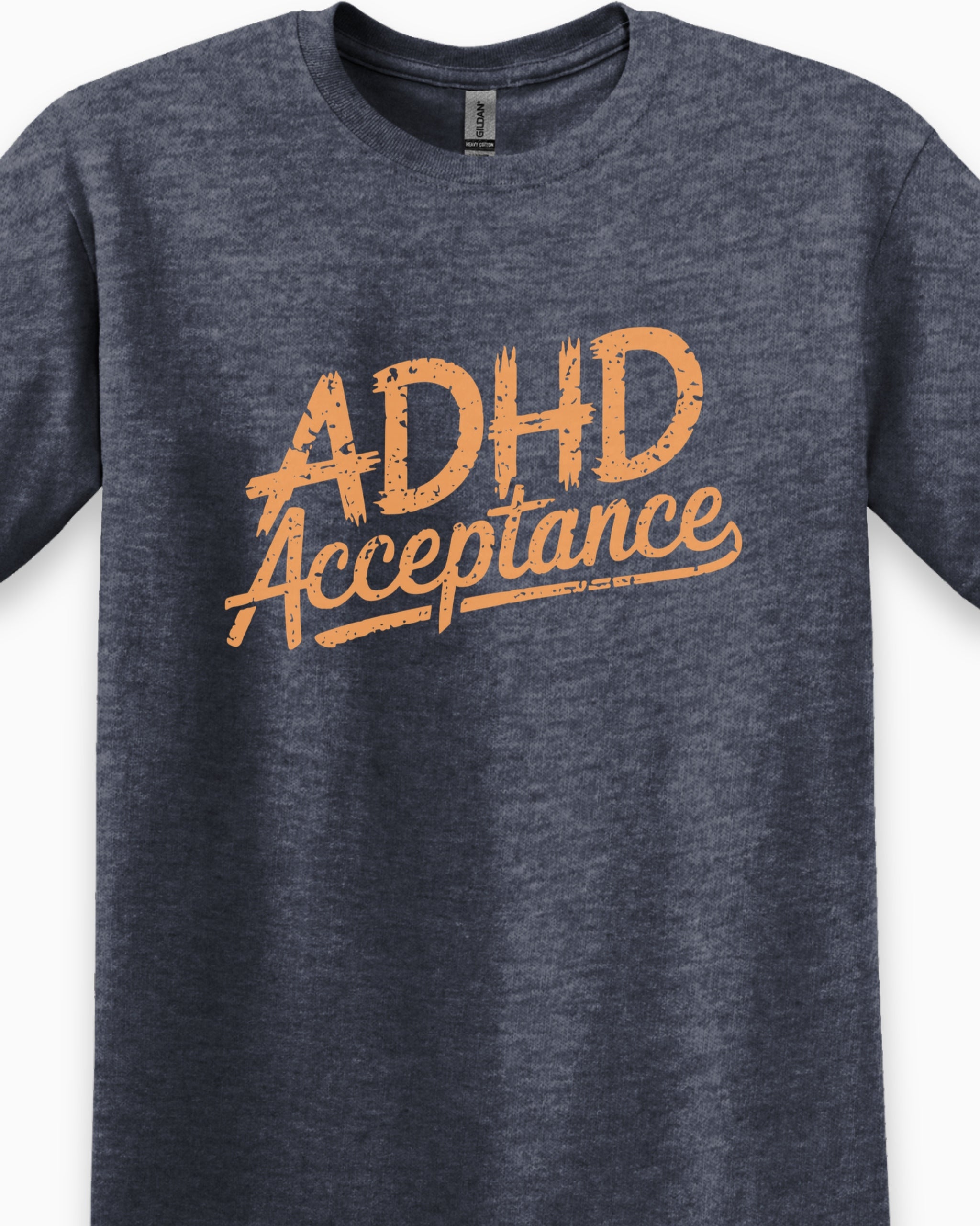 ADHD Acceptance Grunge Style Tee-Neurodiversity, ADHD & Autism Awareness & Acceptance T-Shirt by Daily Bloom