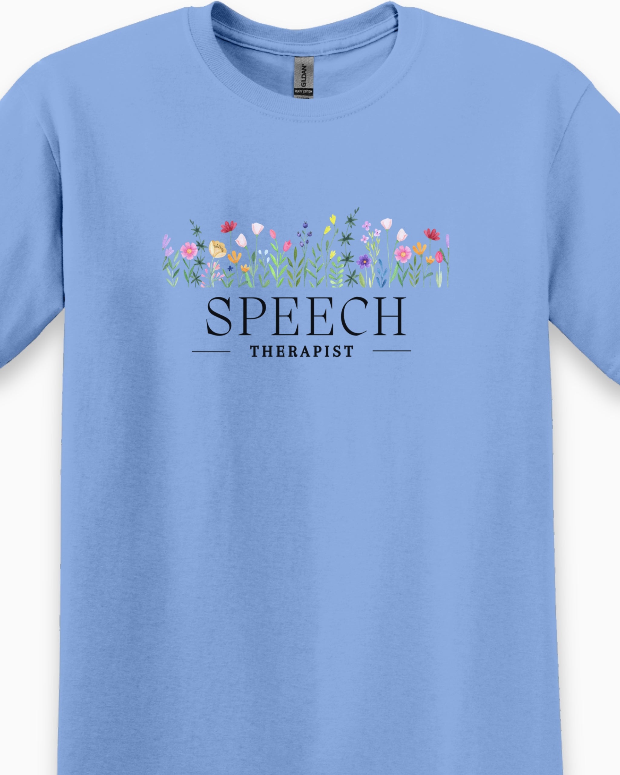 Speech Therapist Floral Tee-Neurodiversity, ADHD & Autism Awareness & Acceptance T-Shirt by Daily Bloom