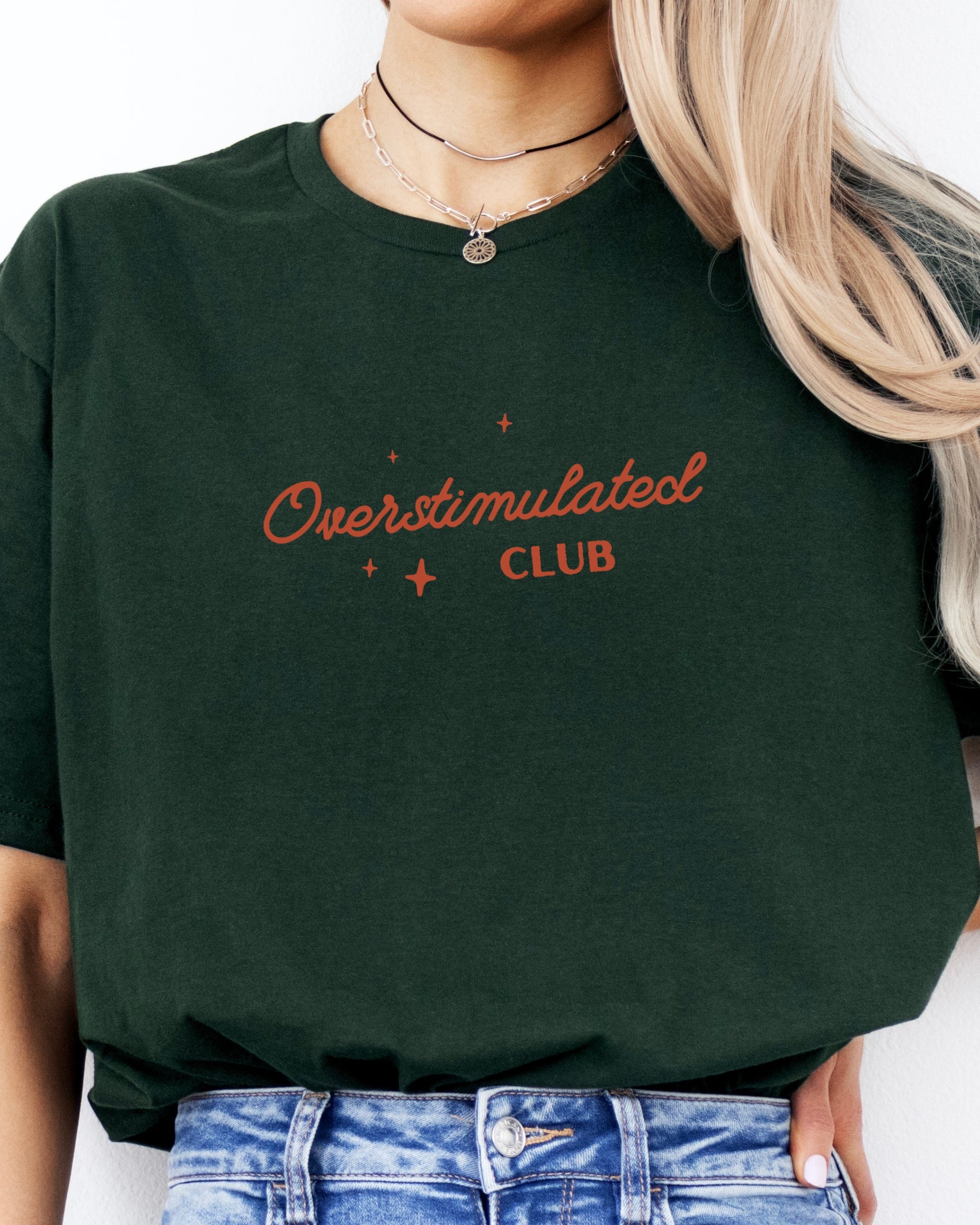 Overstimulated Club Tee-Neurodiversity, ADHD & Autism Awareness & Acceptance T-Shirt by Daily Bloom