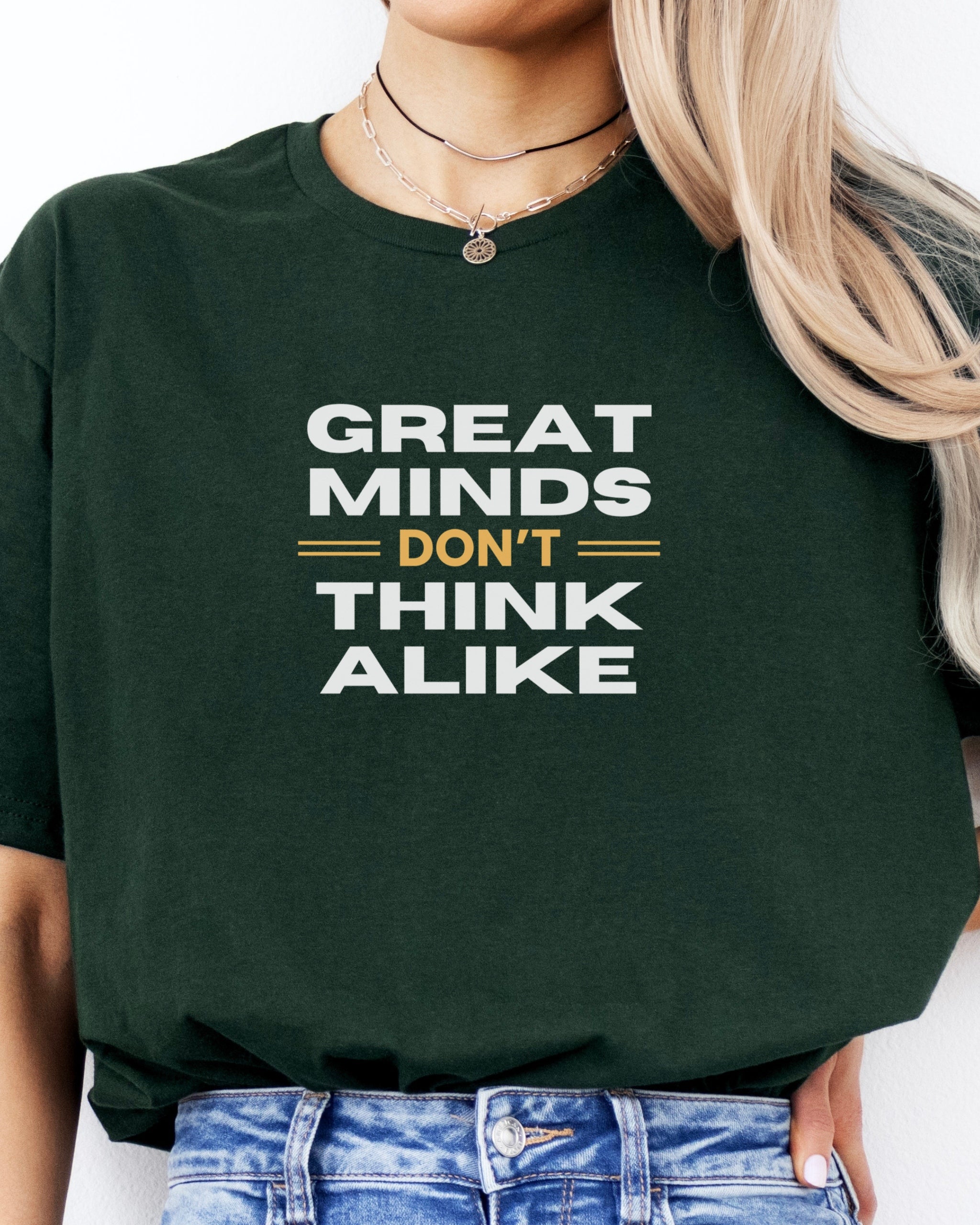Great Minds Don't Think Alike Tee-Neurodiversity, ADHD & Autism Awareness & Acceptance T-Shirt by Daily Bloom