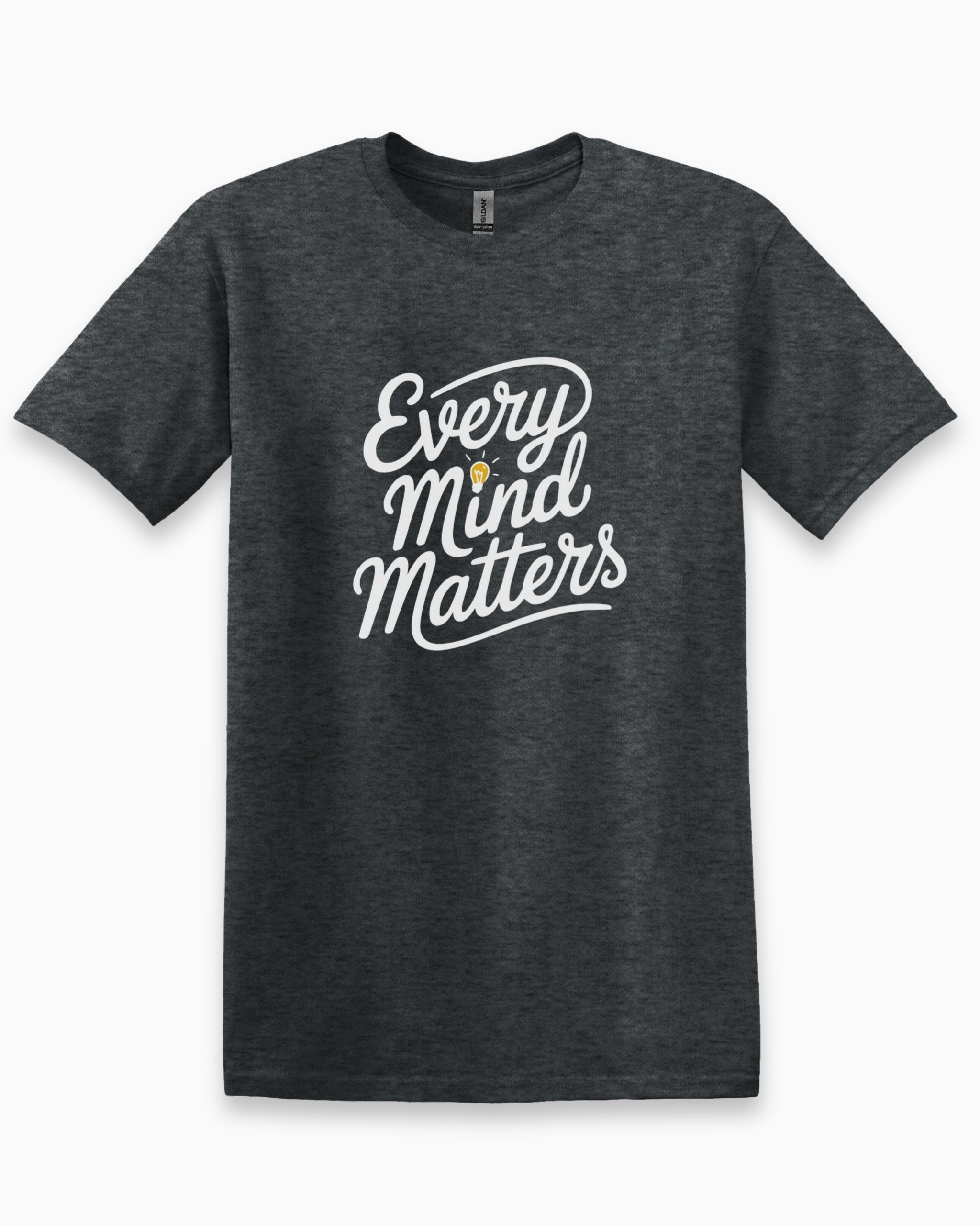Every Mind Matters Tee-Dark Heather Grey-Neurodiversity, ADHD & Autism Awareness & Acceptance T-Shirt by Daily Bloom
