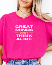 Great Minds Don't Think Alike Tee-Neurodiversity, ADHD & Autism Awareness & Acceptance T-Shirt by Daily Bloom