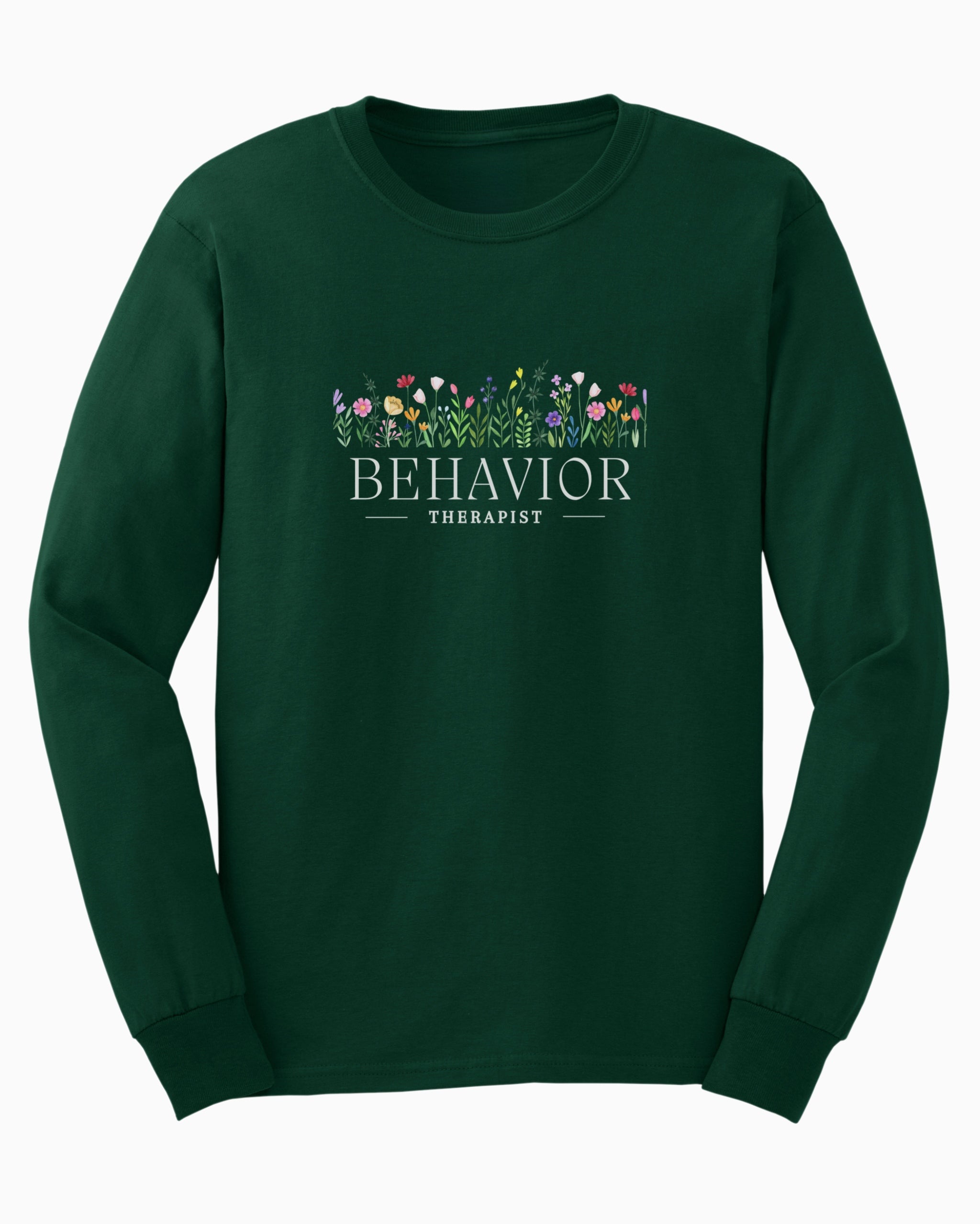 Behavior Therapist Floral Long Sleeve T-Shirt