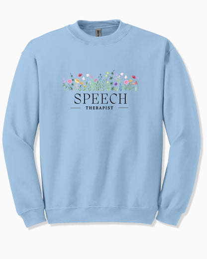 Speech Therapist Floral Sweatshirt