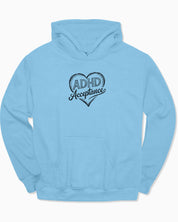 ADHD Acceptance Love Heart Sketch Hoodie