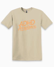 ADHD Acceptance Grunge Style Tee-Sand-Neurodiversity, ADHD & Autism Awareness & Acceptance T-Shirt by Daily Bloom